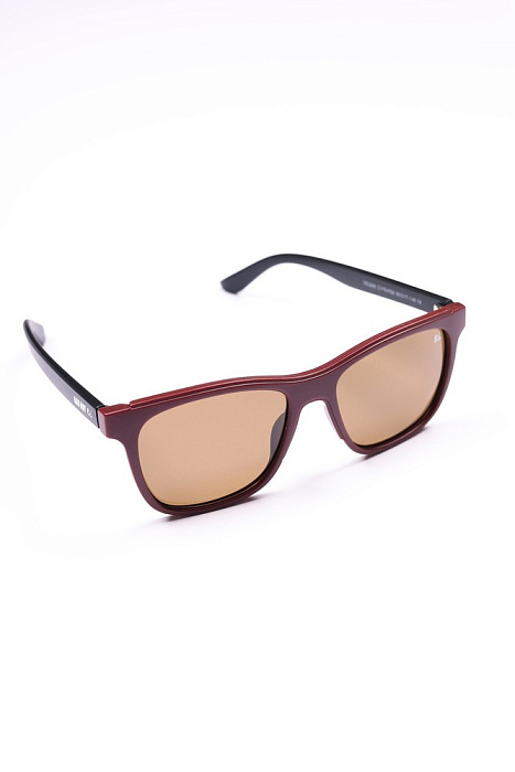 Очки Bad Boy солнцезащитные поляризованные черные с чехлом, коричневый