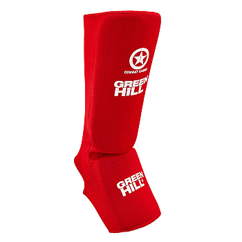 SIC-6131cs Защита голень-стопа COMBAT SAMBO красная