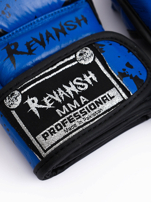 Перчатки HYBRID REVANSH СОЮЗ ММА РОССИИ, синий, кожа