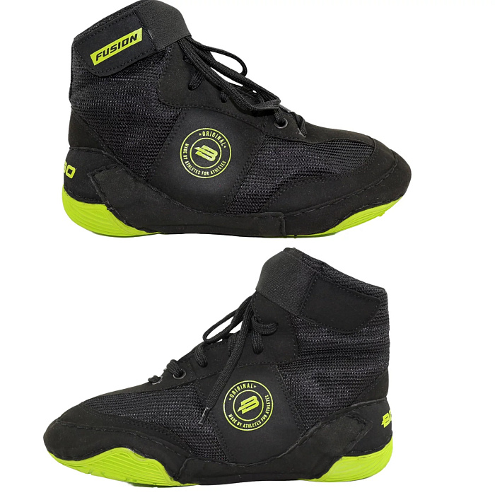 Борцовки BoyBo Fusion, серый с зелёным, BB252