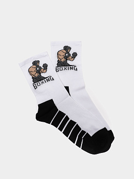 ISL0161 IMERA Boxing носки мужские спорт. бело-черные 
