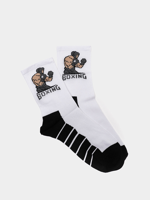 ISL0161 IMERA Boxing носки мужские спорт. бело-черные 