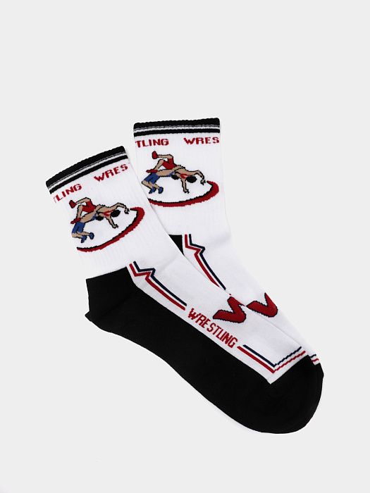 ISL0061 IMERA "WRESTLING" носки муж. спорт. белые