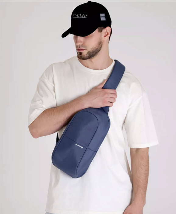 Сумка-рюкзак слинг серый 1010 