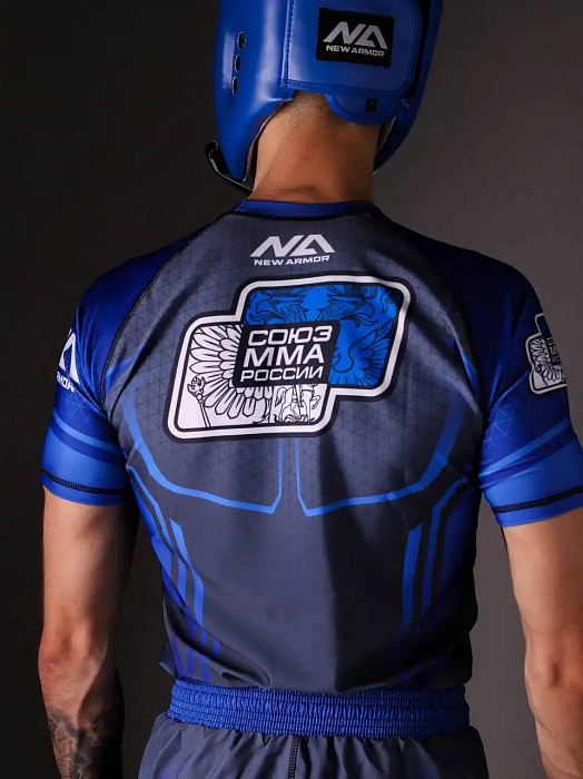 Рашгард NEW ARMOR СОЮЗ ММА синий