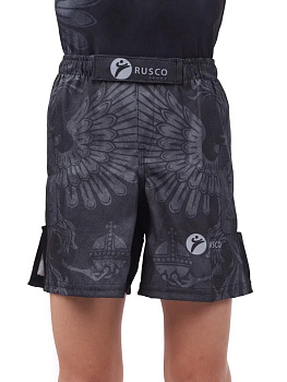 Шорты для MMA Rusco Sport BLACK HERB, детские 