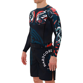 Рашгард Hardcore Training Nordic Pattern Black Russian LS