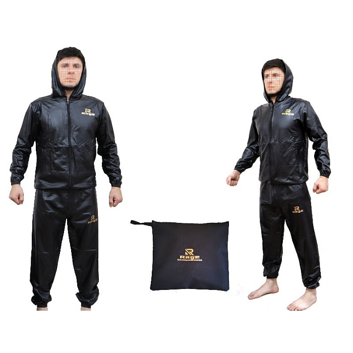 Костюм-сауна (весогонка) Rage с капюшоном черный