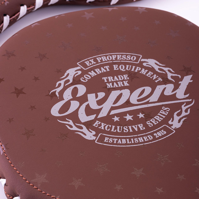 Тренировочные боксерские ракетки FIGHTEXPERT Vintage Fusion (кожа Vegan100%, Коричневый)