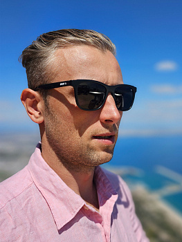 Очки Bad Boy солнцезащитные поляризованные черные с чехлом, черный