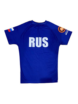Рашгард короткий рукав детский RUS синий