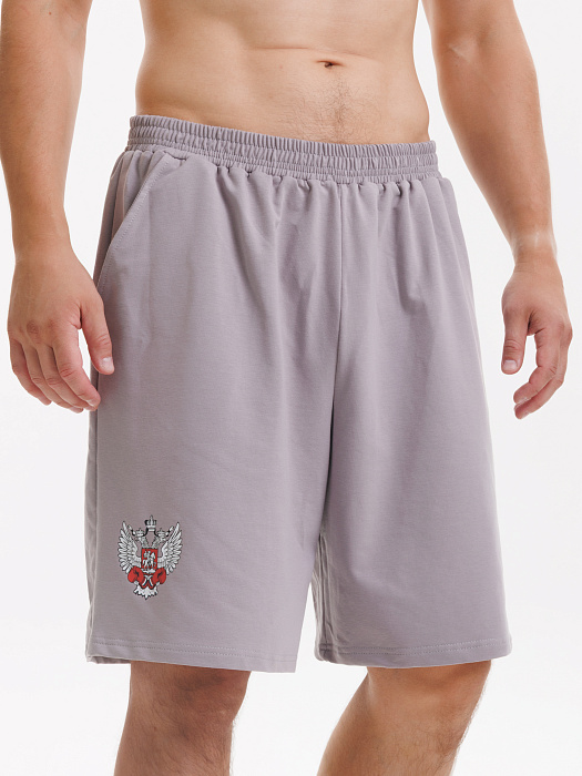 Комплект Футболка+Шорты ФБ России (белый-серый)