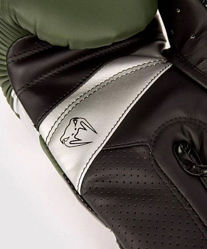 Перчатки боксерские Venum Elite Green/Sikver