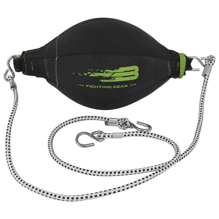 Груша на растяжках BoyBo Fire BPE450, кожа черно-зеленый