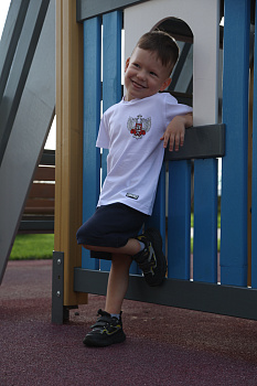 Комплект детский Футболка+Шорты ФБ России (бел., син.)