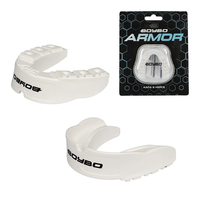 Капа BoyBo Armor MD255 Premium, одночелюстная, белый (ТАЙВАНЬ)