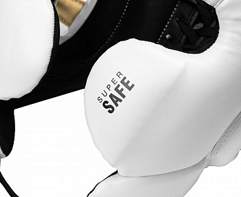 C226 Шлем боксерский Clinch Contender бело-черно-золотой