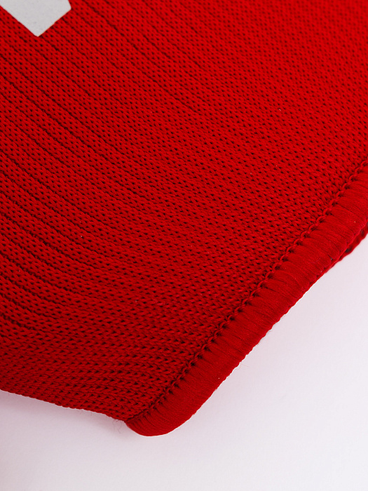 Защита голень-стопа Rage красный с белым эласт. ткань