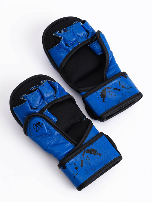 Перчатки HYBRID REVANSH СОЮЗ ММА РОССИИ, синий, кожа