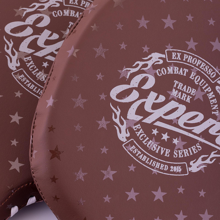 Тренировочные боксерские ракетки FIGHTEXPERT Vintage Fusion (кожа Vegan100%, Коричневый)