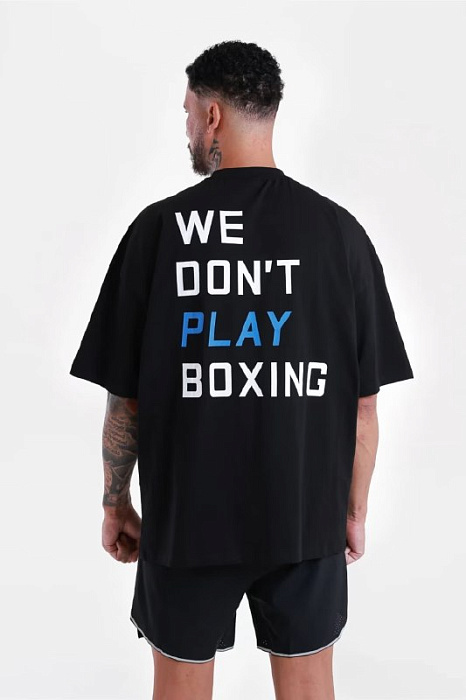 Футболка We Don't Play Boxing Черный Голубой