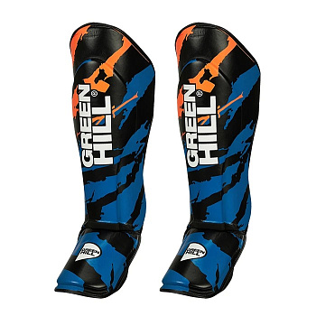 SIJ-2166 Защита голень-стопа JUMBO черно-синяя