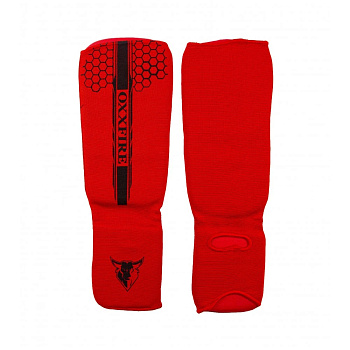Защита голени и стопы OXXFIRE (чулком)NEW MODEL, красные