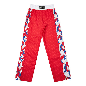 KBT-2089 Брюки для кикбоксинга красные