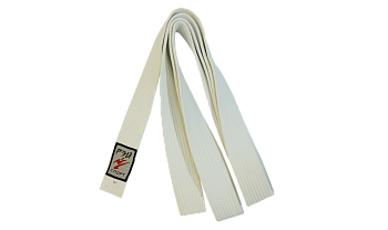 П14 Пояс для кимоно "Стандарт" без вышивки Белый