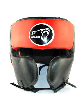 31-73rd Kiboshu Шлем защита щек G 22-Черный с красным-Кожа-Зам