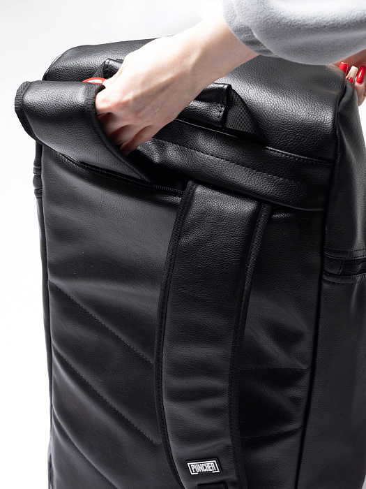 Сумка-рюкзак Puncher Экокожа, унисекс, черный XL