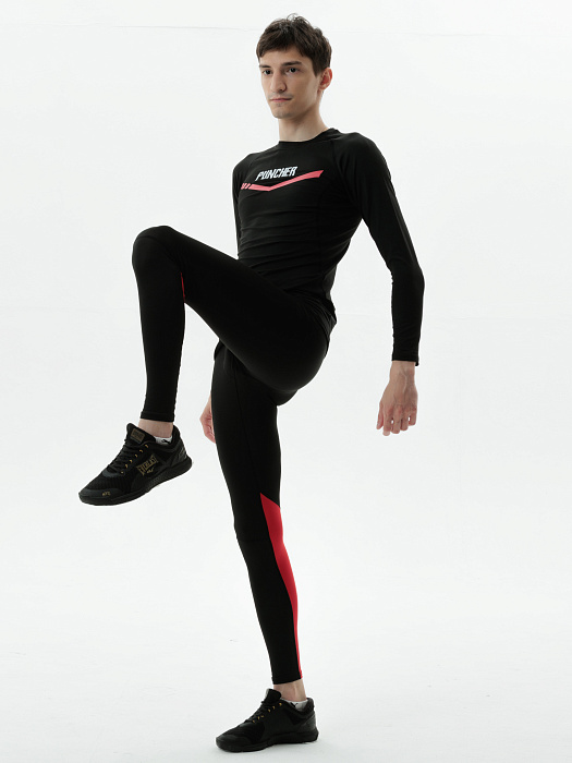 Компрессионные штаны 3.0 Puncher black-red