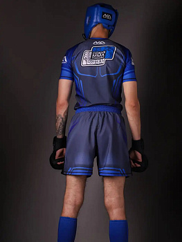 Рашгард NEW ARMOR СОЮЗ ММА синий