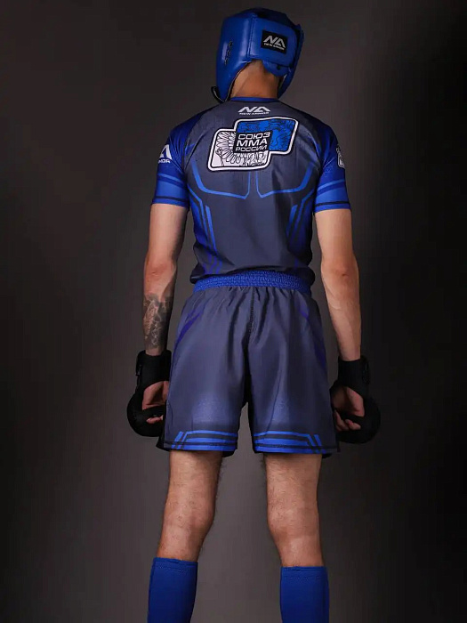 Рашгард NEW ARMOR СОЮЗ ММА синий
