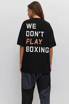 ФУТБОЛКА женская WE DON'T PLAY BOXING BOXRAW Черный