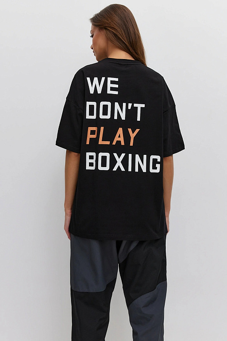 ФУТБОЛКА женская WE DON'T PLAY BOXING BOXRAW Черный