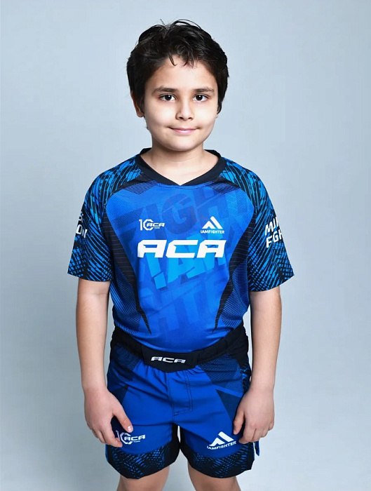 Футболка детская спортивная ACA ММА синяя