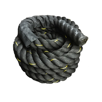 Канат для кроссфита Rage 38мм*12м черно-желтый