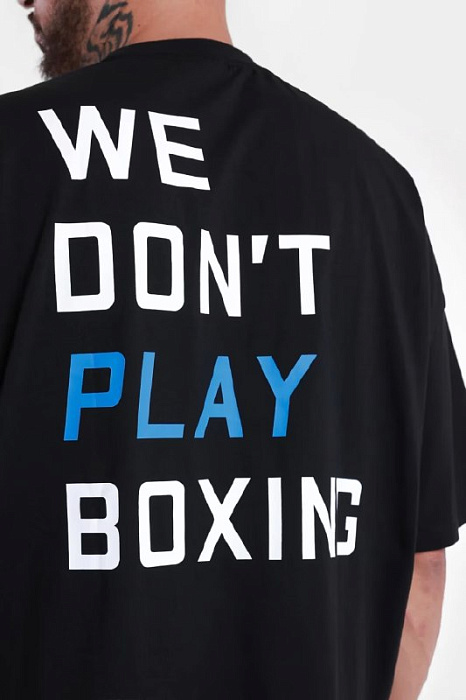 Футболка We Don't Play Boxing Черный Голубой