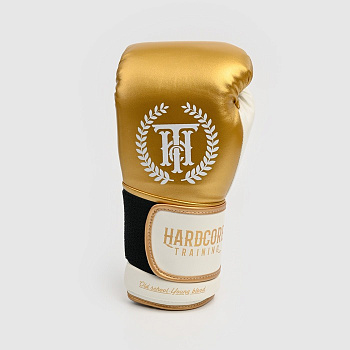 Боксерские перчатки Hardcore Training Revolution Gold/White PU
