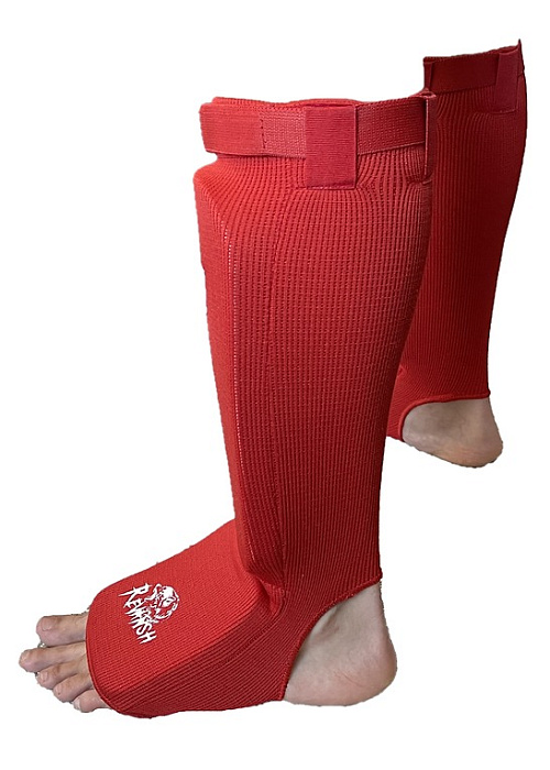 Защита голени и cтопа SS005BE, союз мма России, красный