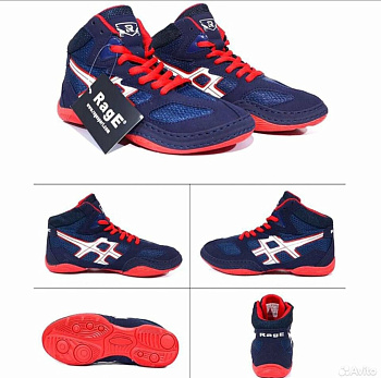 Борцовки RAGE FLEX сине-красный