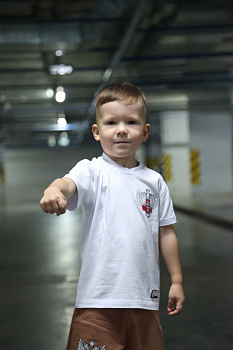 Комплект детский Футболка+Шорты ФБ России (бел., беж.)