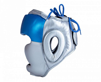 C128 Шлем боксерский Clinch Kids серебристо-синий (размер XS)