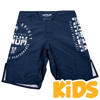 Детские ММА шорты Venum Signature Navy Blue (14 лет)