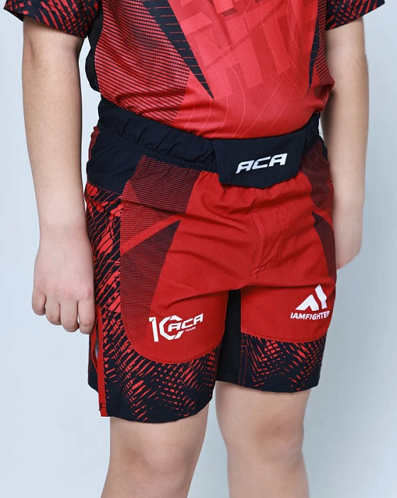 Шорты детские I Am Fighter ACA mma красные