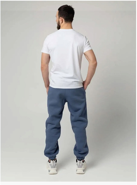 Штаны спортивные с начесом - PUNCHER 5531 индиго-серый