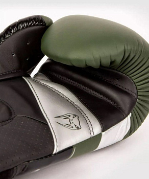 Перчатки боксерские Venum Elite Green/Sikver