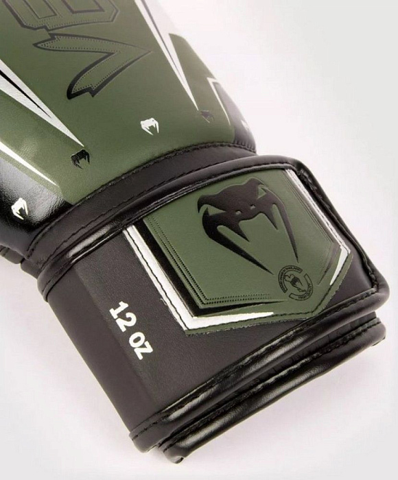 Перчатки боксерские Venum Elite Green/Sikver