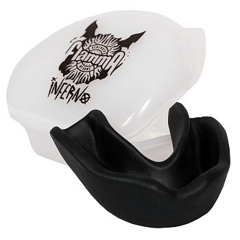 Защита рта (капа) FLAMMA - Inferno black с футляром (EVA, взрослый (11+), Черный)